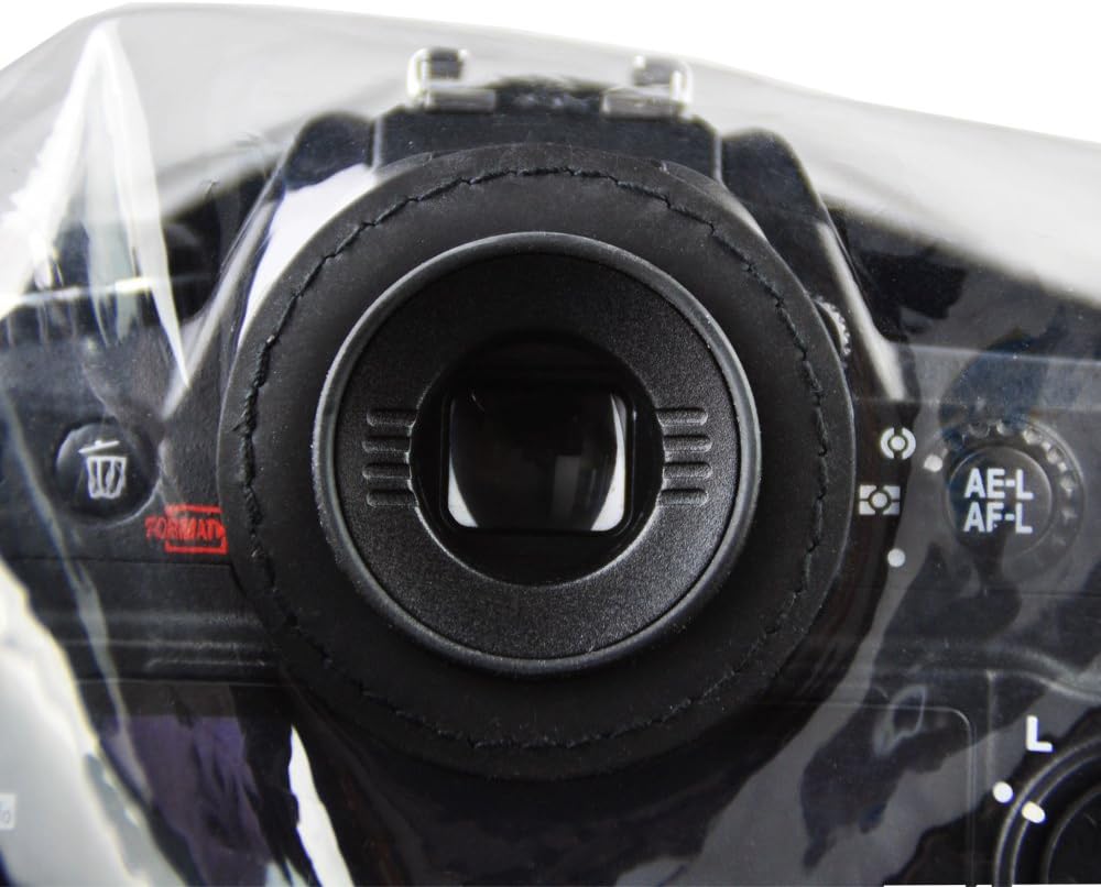 JJC RC-DK Regenschutz für Nikon Spiegelreflexkamera mit Nikon DK-20, DK-21, DK-23 Ösen