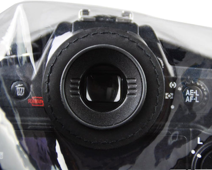 JJC RC-DK Regenschutz für Nikon Spiegelreflexkamera mit Nikon DK-20, DK-21, DK-23 Ösen