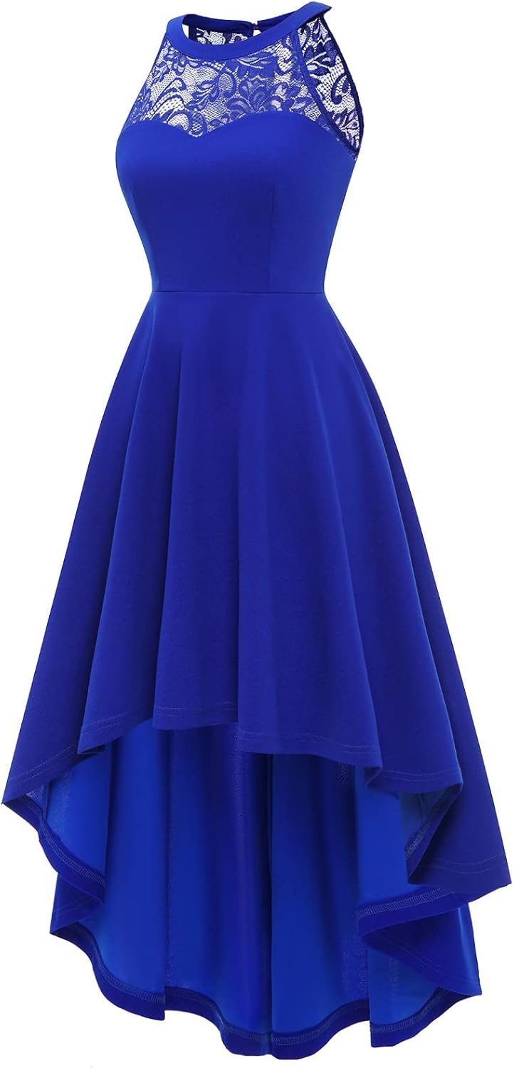 Bbonlinedress Abendkleider elegant für Hochzeit gast festliches Kleid Damen Neckholder Konfirmations
