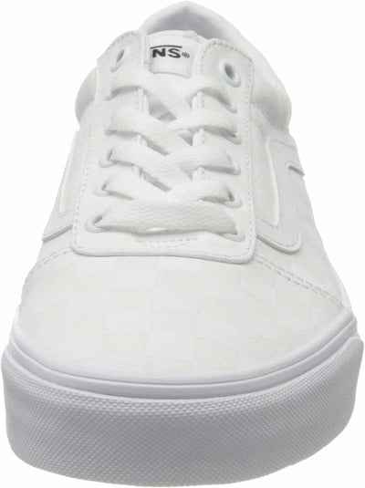 Vans Damen Ward Sneaker 36 EU Checkerboard White White, 36 EU Checkerboard White White