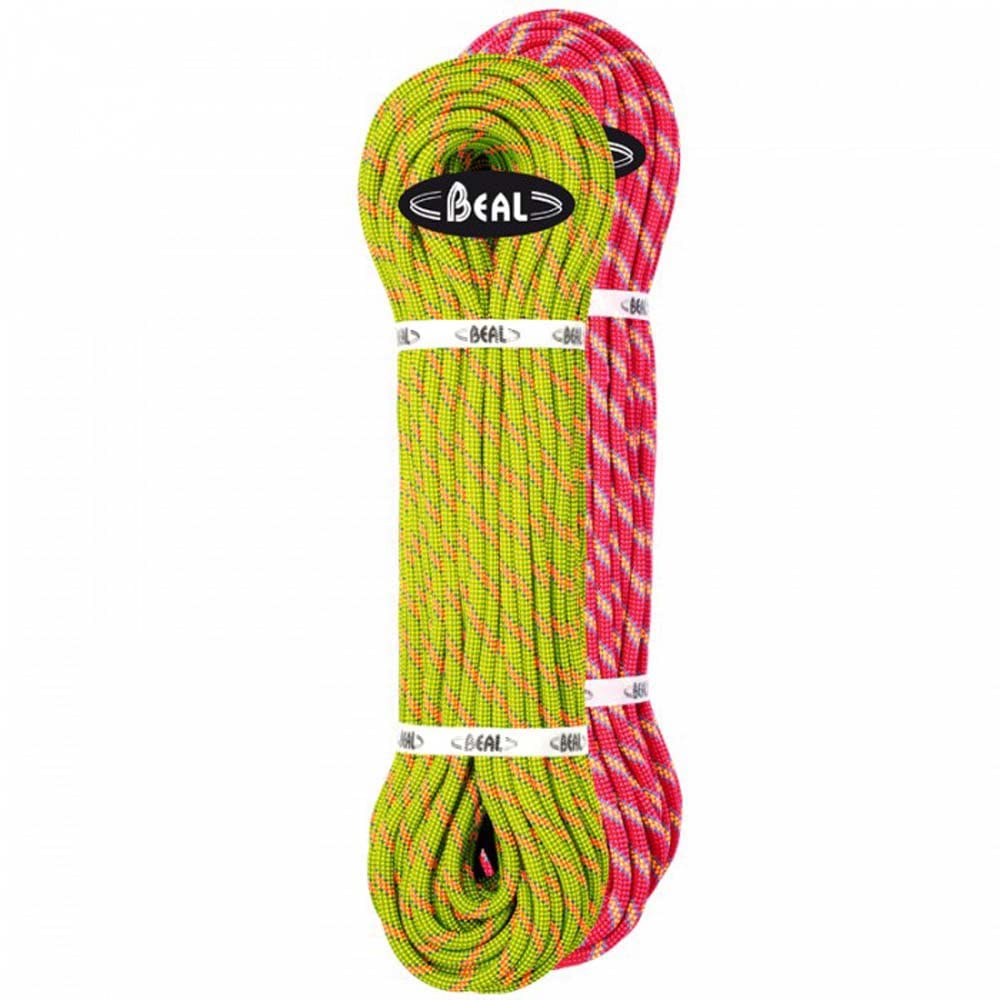 Beal Legend 8.3mm 2X 60m Grün-Pink - Leichtes griffiges Halbseil, 2 x 60m, Grösse 2 x 60m - Farbe Gr