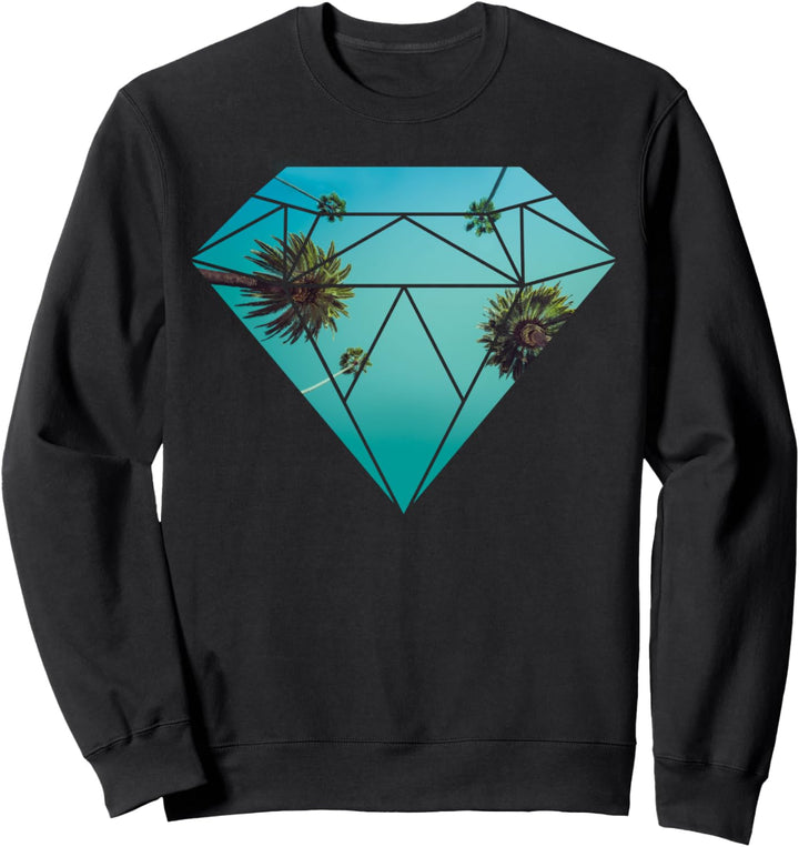 Trendy Diamond Palm Tree Sky Sweatshirt
