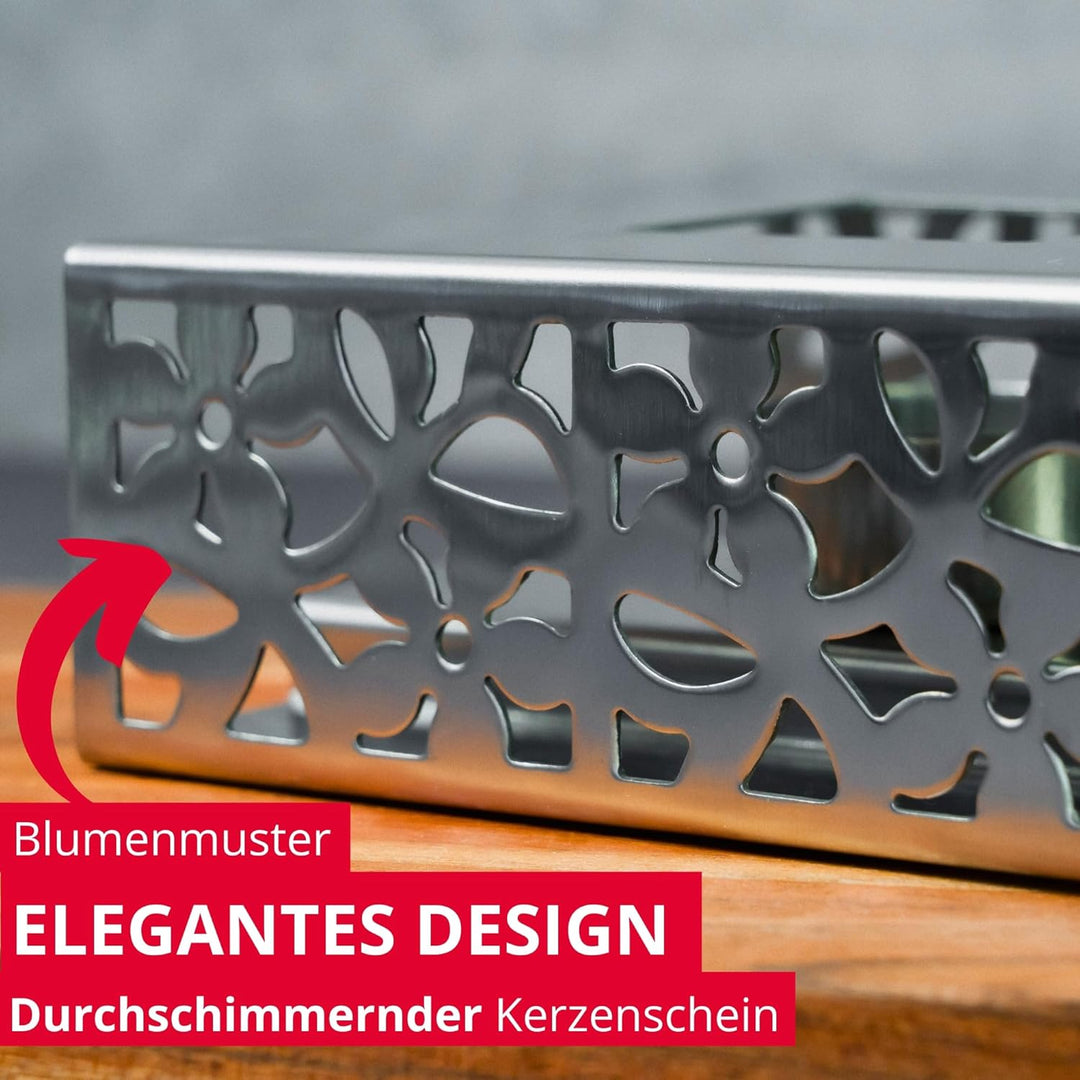 Westmark Speisenwärmer – Hochwertige Wärme-Platte zum Warmhalten von Speisen am Tisch mit zwei Teeli