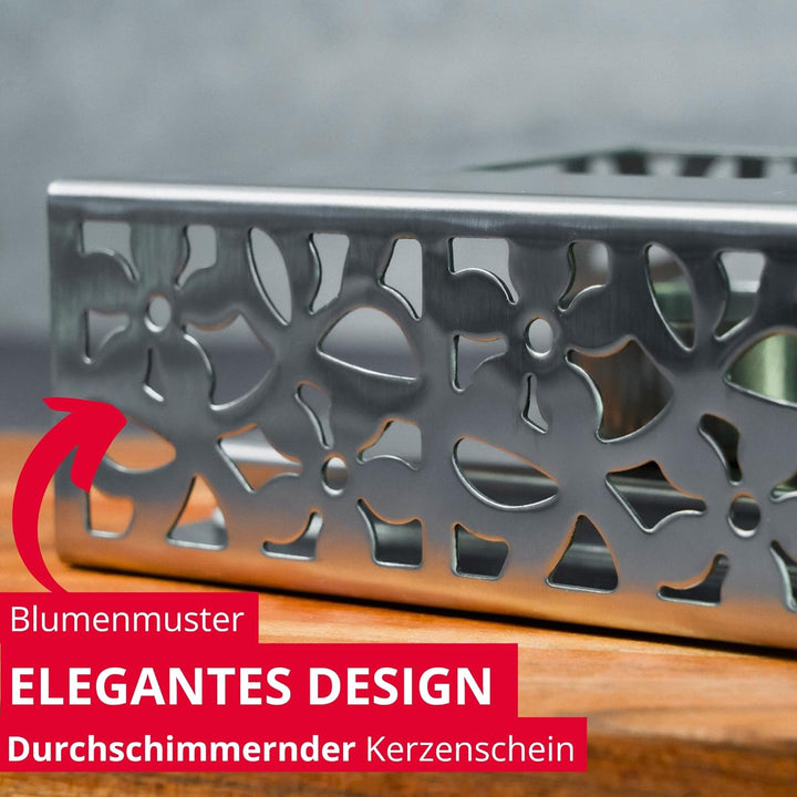 Westmark Speisenwärmer – Hochwertige Wärme-Platte zum Warmhalten von Speisen am Tisch mit zwei Teeli