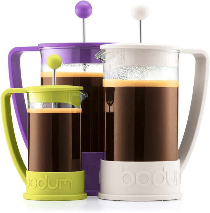 Bodum BRAZIL Kaffeebereiter (French Press System, Permanent Edelstahl-Filter, 0,35 liters) cremefarb