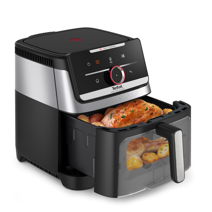 Tefal Easy Fry Silence Heissluftfritteuse, 7 L Fassungsvermögen, Silent-Technologie, Smart Assist Sy
