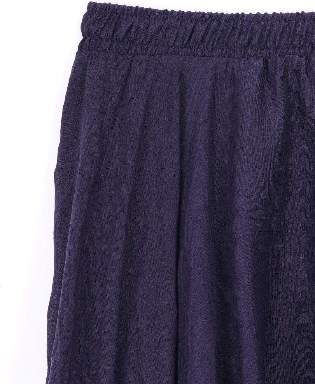 Damen Maxirock Baumwolle Lange Rock Tellerrock Doppelt Schicht Elastischer Bund 34-42 Blau - Dunkelb