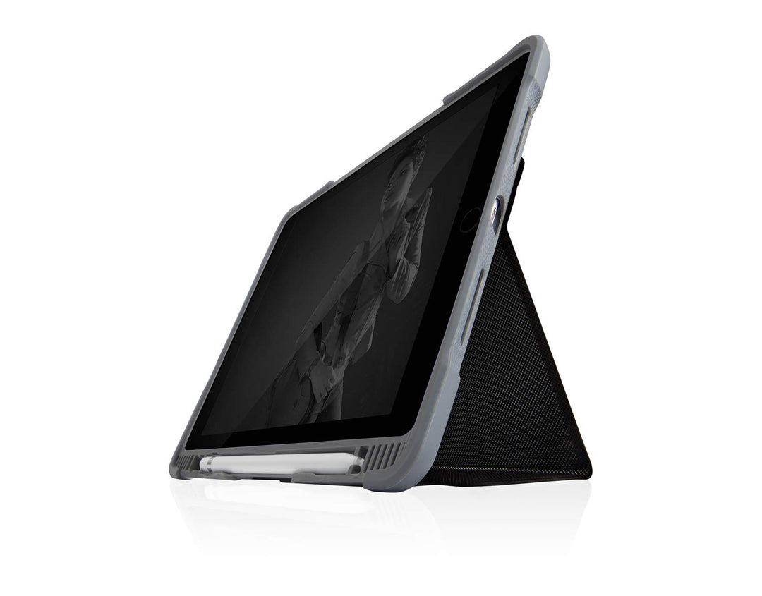STM Goods Dux Plus Duo Schutzhülle für Apple iPad 10.2 (2020), iPad 10.2 (2019), Schwarz/Transparent