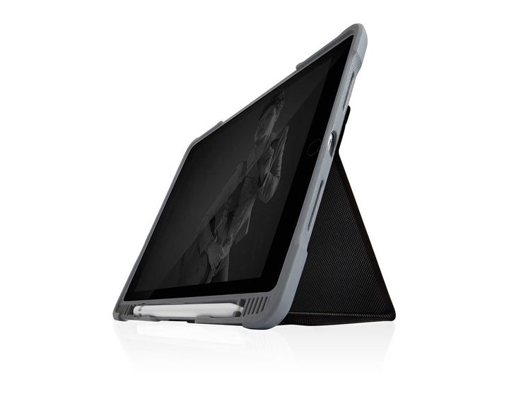 STM Goods Dux Plus Duo Schutzhülle für Apple iPad 10.2 (2020), iPad 10.2 (2019), Schwarz/Transparent