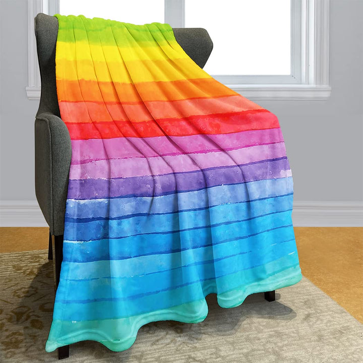 Violetpos 150x200 cm Flanell Weich Fleecedecke Kuscheldecken SanftBettüberwurf Decke Bunt Tuschemale