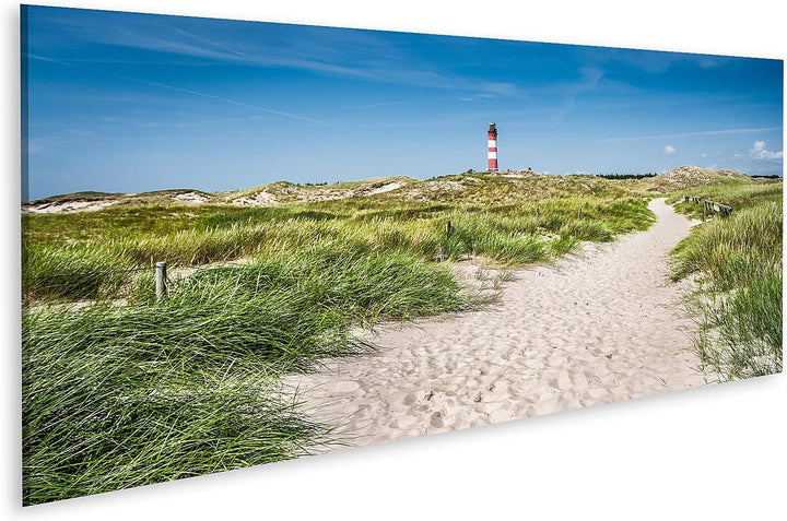 islandburner Bild auf Leinwand Schöne Dünenlandschaft Leuchtturm Auf Der Insel Amrum Nordsee Bilder