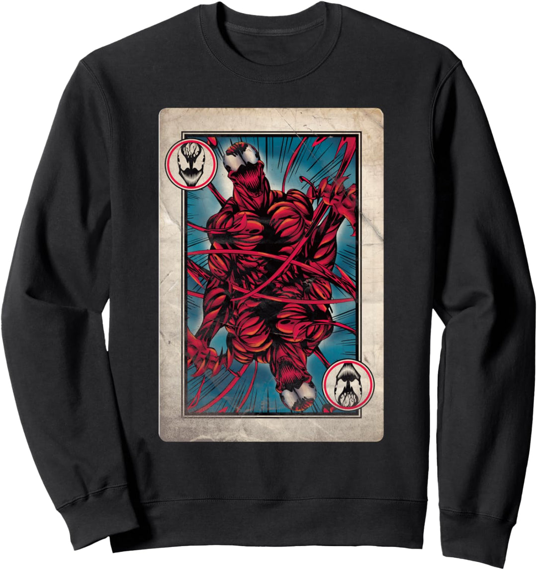 Marvel Carnage Vintage Comic Playing Card Sweatshirt
