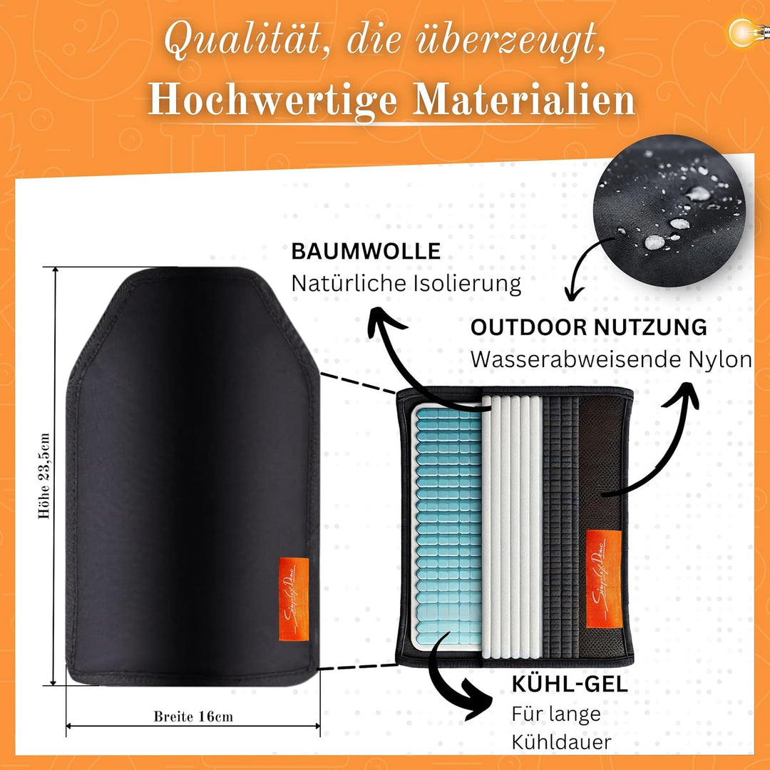 Kühlmanschette für Weinflaschen – Extra lange Kühlung, wasserabweisendes Nylon – Flexibel für Wein,