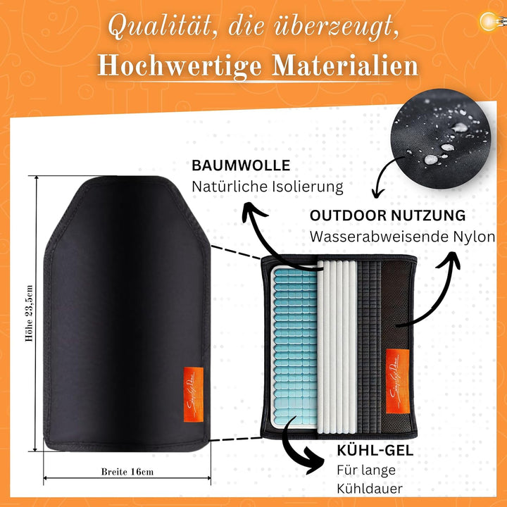 Kühlmanschette für Weinflaschen – Extra lange Kühlung, wasserabweisendes Nylon – Flexibel für Wein,