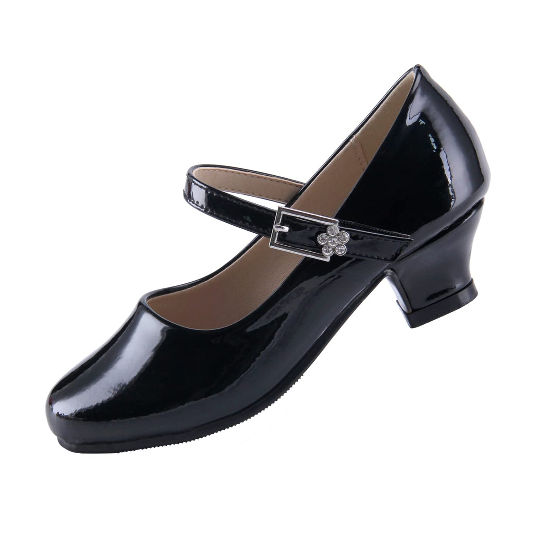 EIGHT KM - Mädchen High Heel Kleid Schuhe - Mary Jane Prinzessin Hochzeit Pumps - Funkelnder Glitzer