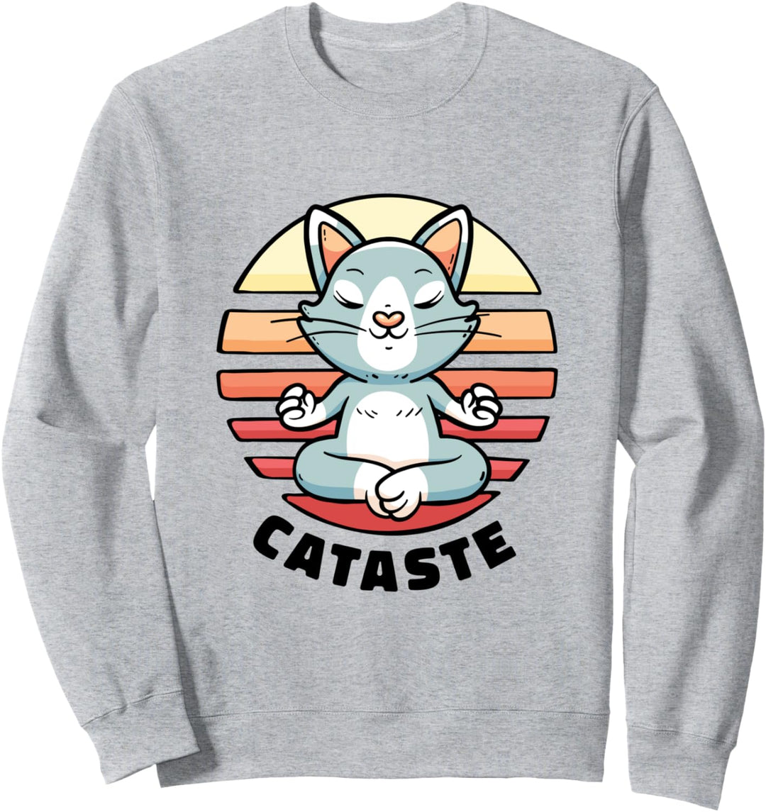 Yoga Katze Lustiges Wortspiel Namaste I Lustiges Katzen Sweatshirt