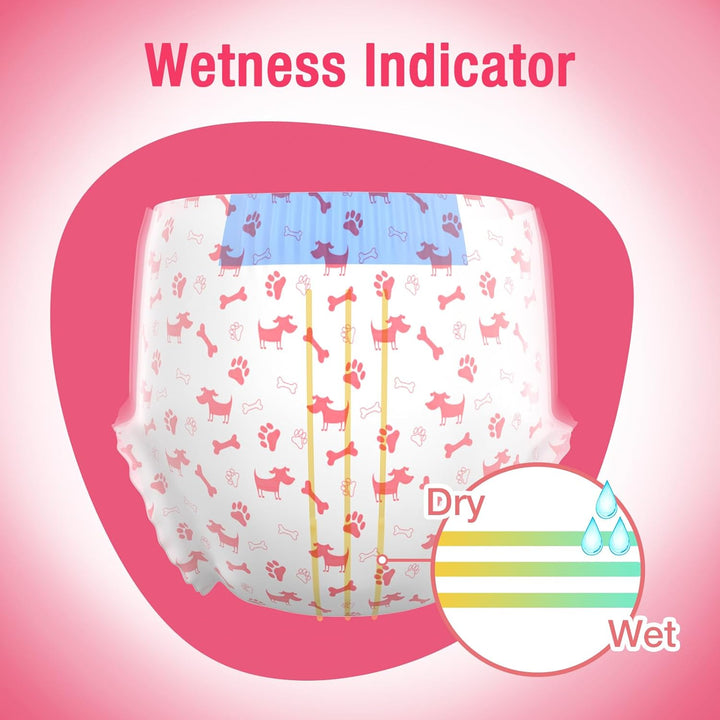 Pet Soft Hundewindeln für Hündinnen, 50 Stück Einweg Windeln für Hunde&Katzen, Hochsaugfähige Katzen