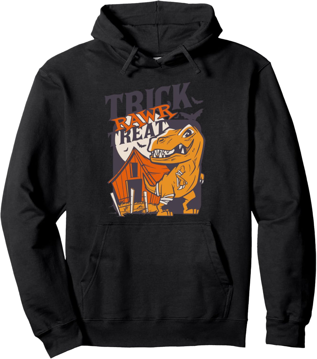 Trick Rawr Treat Funny Dinosaurier Halloween Zitat Grafik Pullover Hoodie