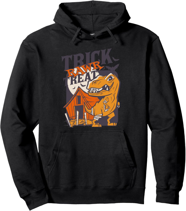Trick Rawr Treat Funny Dinosaurier Halloween Zitat Grafik Pullover Hoodie