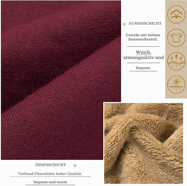 RITOSTA Damen Hoodie Fleecejacke Kapuzenjacke mit Zip Winterjacke Lang Sweatjacke Warme Plüschjacke