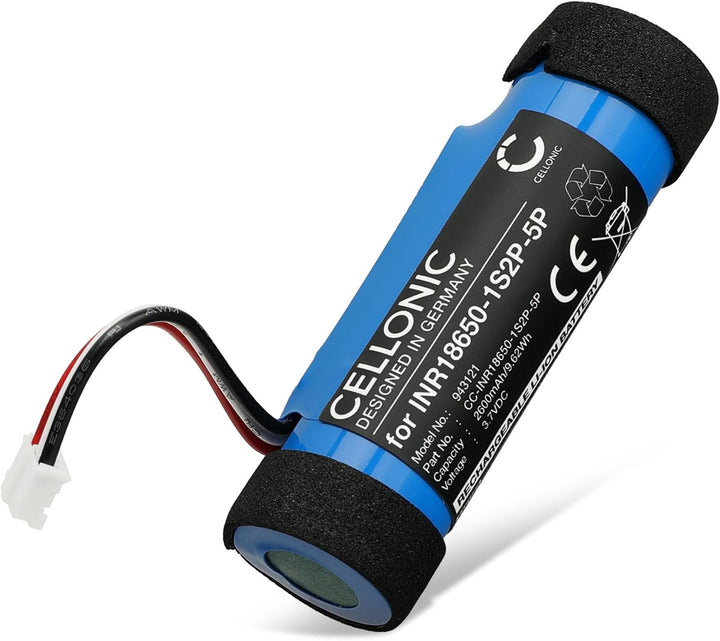 CELLONIC, Lautsprecherakku kompatibel mit Teufel BOOMSTER GO (2600mAh, 3.7V) Ersatzakku INR18650-1S2