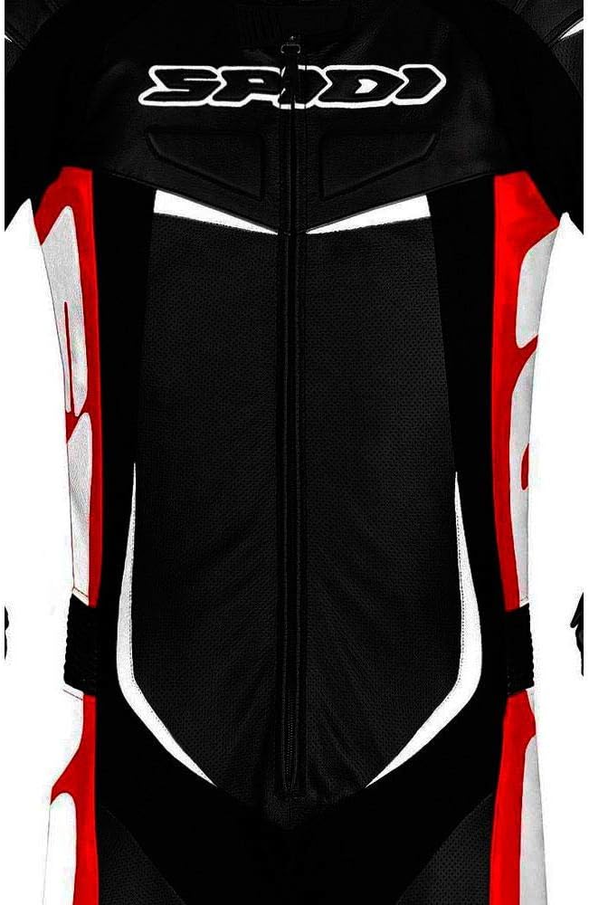Spidi Track Wind Pro 1-Teiler Motorrad Lederkombi 50 Schwarz/Weiss/Rot