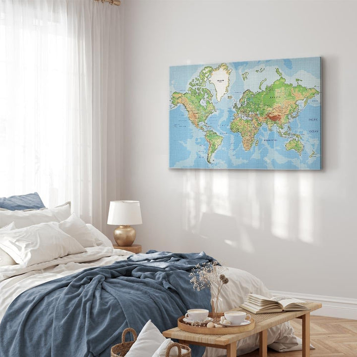 B&amp;D XXL HandArt Bilder auf Leinwand 120x80 cm 1 tlg Leinwandbild mit Struktur-Effekt handbemalte Wan