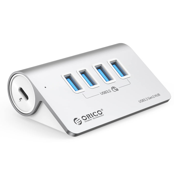 USB C Hub, ORICO 4 Port USB 3.2 Gen 2 Data Hub mit Super Speed 10Gbps, ABS USB Splitter mit 0,5M Dat