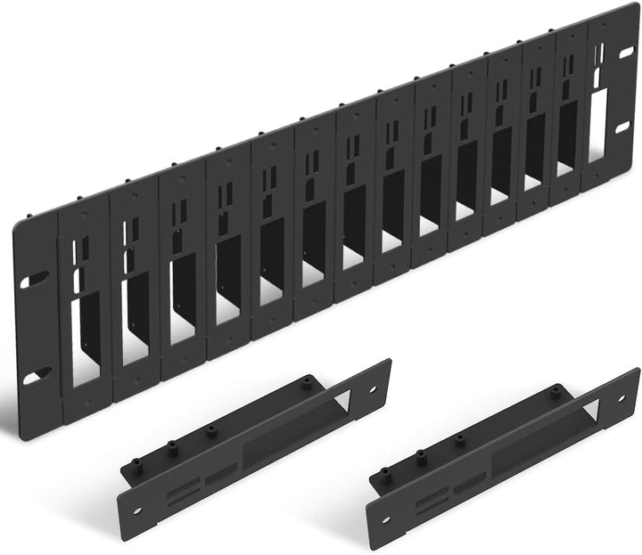 GeeekPi 3U Rack Kit für Raspberry Pi 4B, 19" 3U Rackmount Unterstützt 1-14 Einheiten mit 14 Raspberr