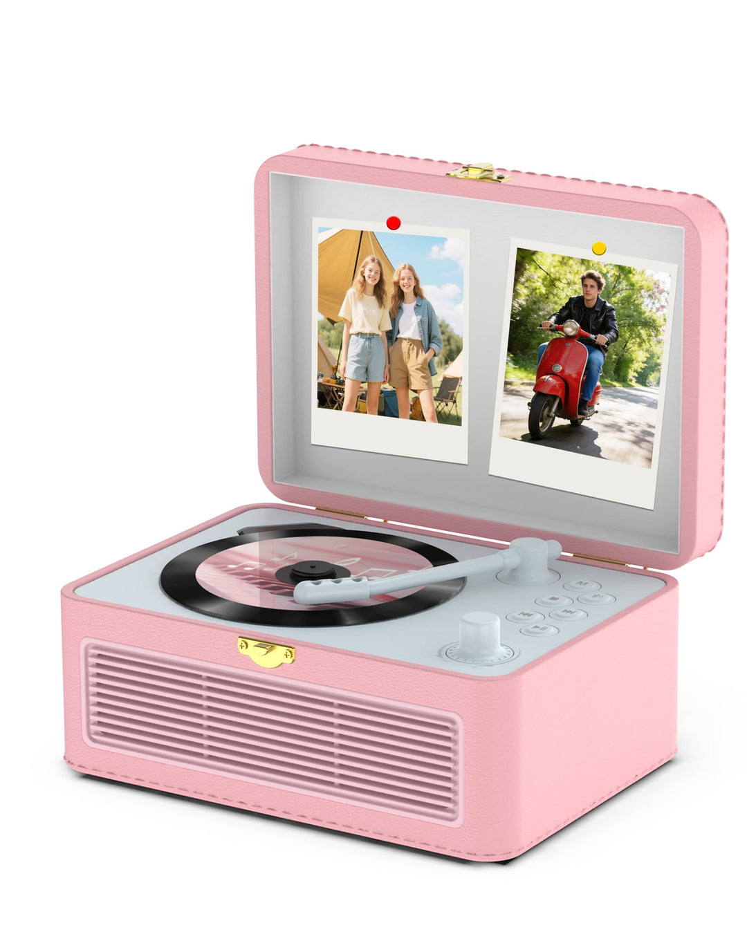 Tragbar CD Player Bluetooth Retro Radio mit CD-Player mit Lautsprecher Unterstützung USB & AUX-Wiede