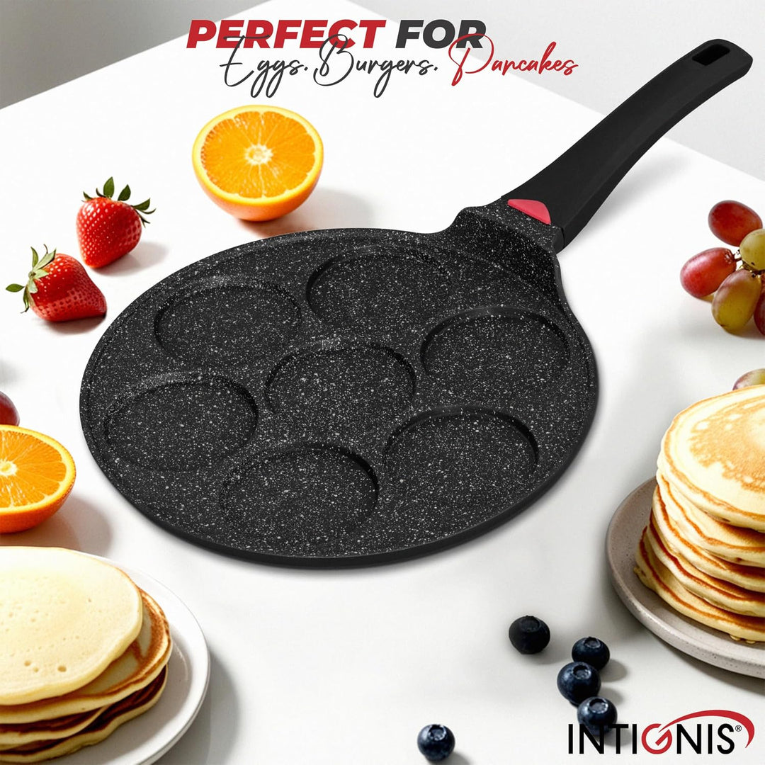 INTIGNIS Pancake Pfanne Spiegeleipfanne - Ø27cm mit Greblon Ceramics -Beschichtung | Induktion Ceran