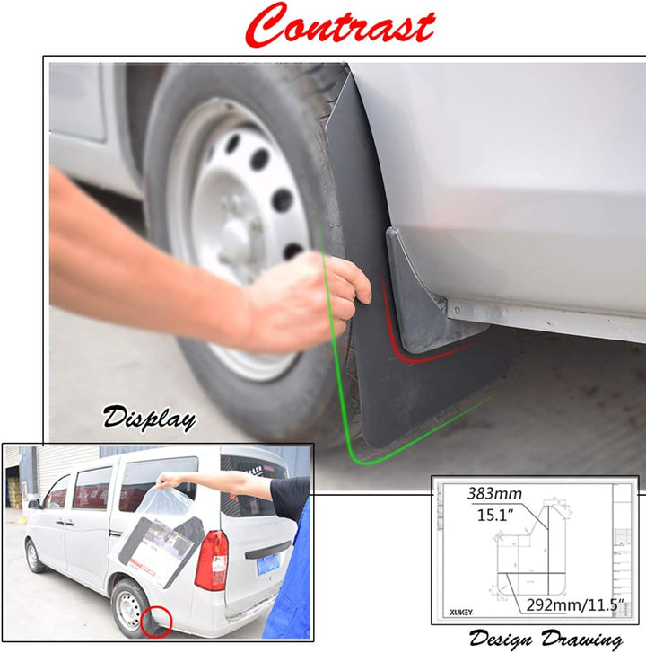 XUKEY 4 stücke set Universal Schmutzfänger Für Auto Pickup SUV Van Lkw Schmutzfänger Spritzschutz Ko