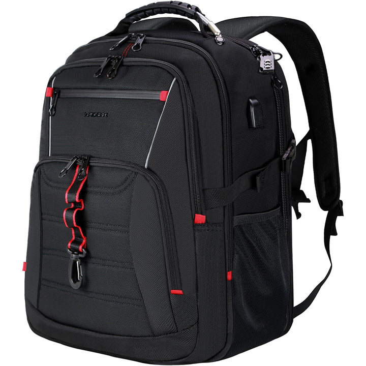 KROSER Grosser Rucksack für Herren, 17,3 – 18,4 Zoll, XXXL, Laptop-Rucksack, mit RFID-Taschen und wa