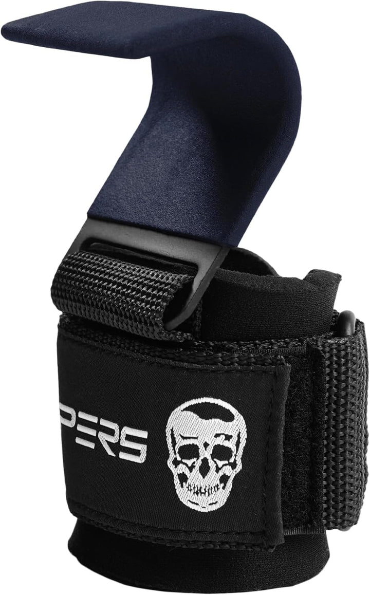 Gymreapers Weight Lifting Hooks (Pair), Heavy Duty Power Wrist Straps Hand Grip Support For Deadlift