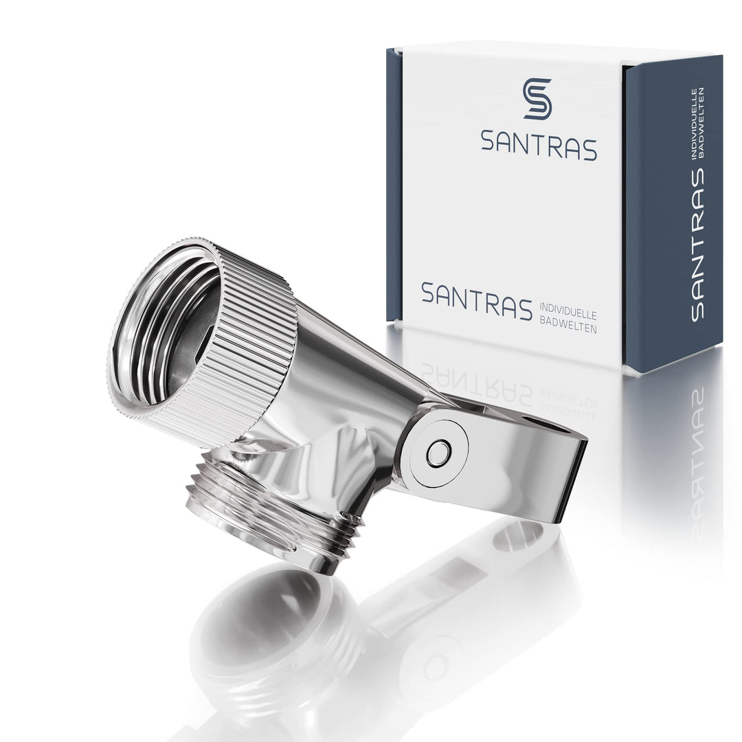 SANTRAS® Premium Metall-Gelenkstück (schwere Ausführung) 1/2 Zoll zur Verbindung von Duschschlauch u