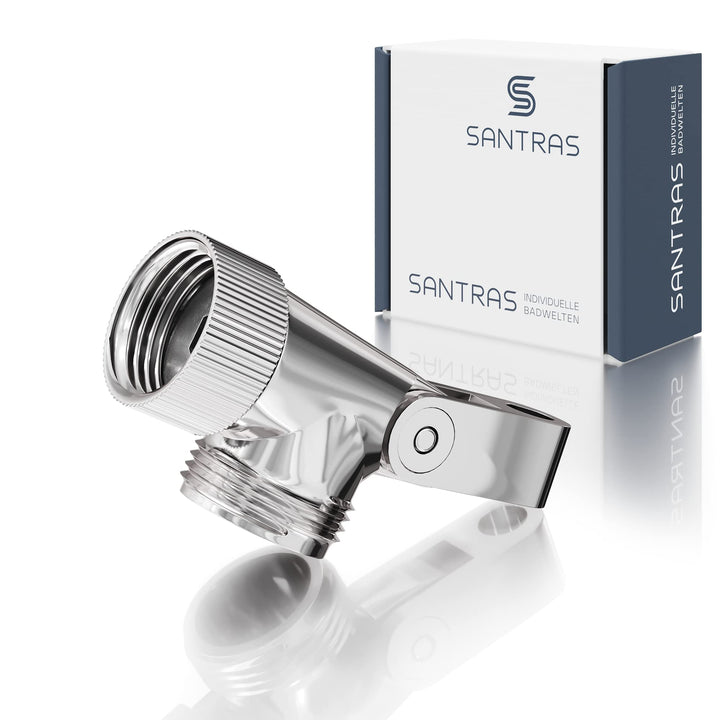 SANTRAS® Premium Metall-Gelenkstück (schwere Ausführung) 1/2 Zoll zur Verbindung von Duschschlauch u