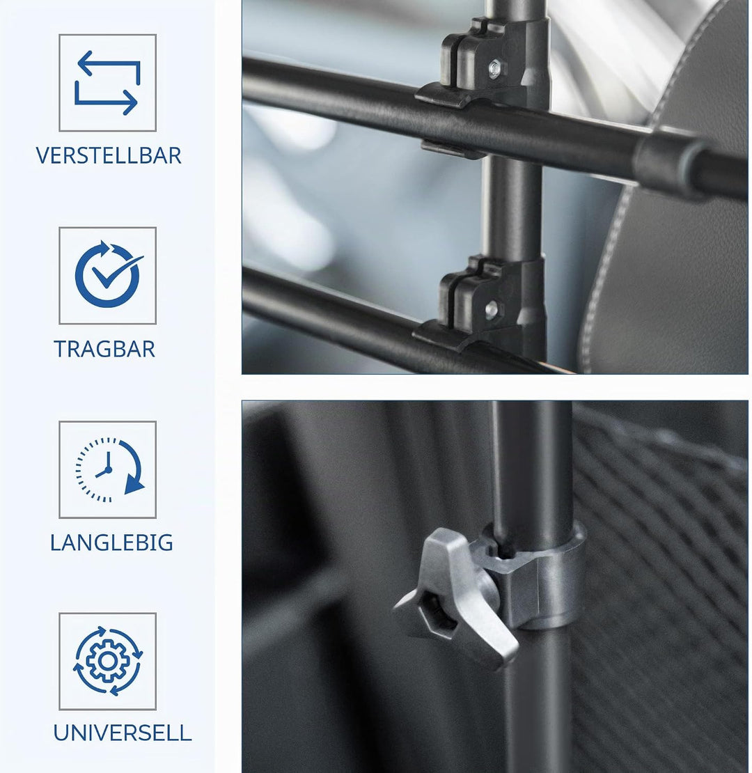 PawHut Auto Trenngitter für Hunde verstellbar Breite 87-135 cm Höhe 85-120 cm Universal Sicherheitsg