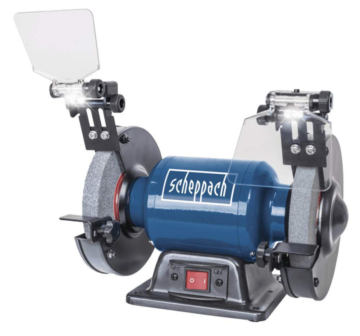 Scheppach Schleifgerät/Doppelschleifer SM150L | Schruppscheibe, Schlichtscheibe, Schleifstein | 400