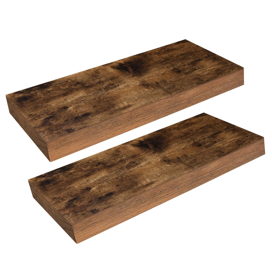 HOOBRO Wandregal, Schweberegal 2er-Set, stabile Wandboards, 40 x 20 x 3,8 cm Hängeregale, mit unsich