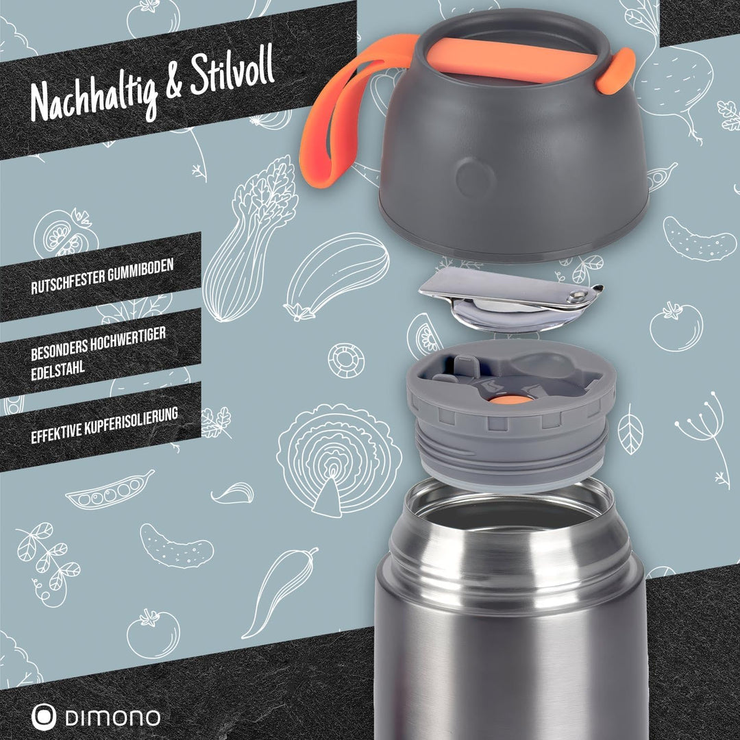Dimono® Thermobehälter Warmhaltebehälter; Lunch-Box To-Go Lebensmittelbehälter Essensbehälter Speise