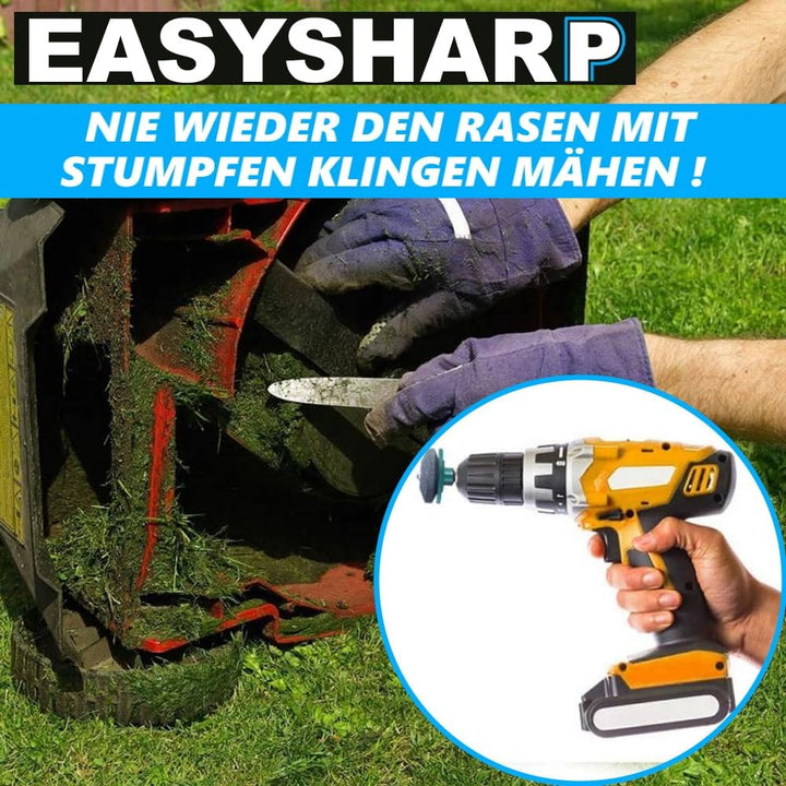 EASYSHARP Rasenmäher Messerschärfer Set Rasenmäherschärfer, Rasenmäher Auswuchtkegel Auswuchtgerät [