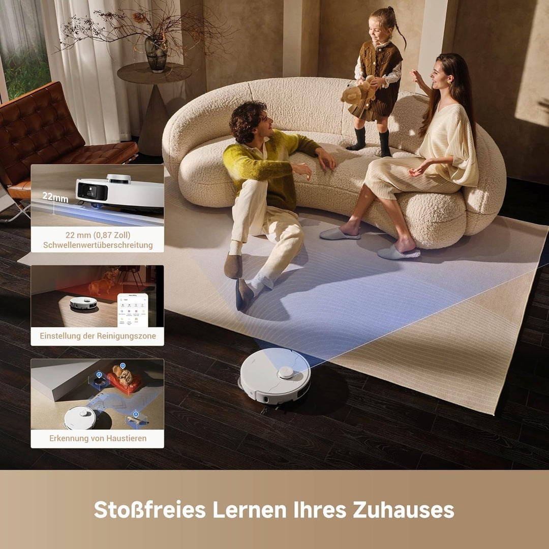 Mova P50 Pro Ultra Staubsaugerroboter mit Mopp, 19.000 Pa, 75℃ Selbstreinigender Heisswasser-Mopp mi