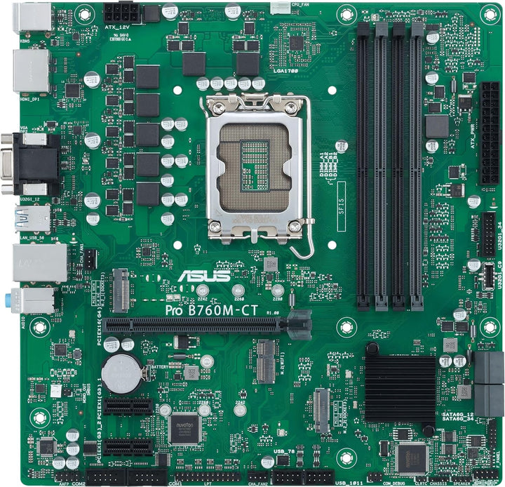 ASUS PRO B760M-CT-CSM Business Mainboard Sockel Intel LGA 1700 (mATX, CSM, Control Center Express, C