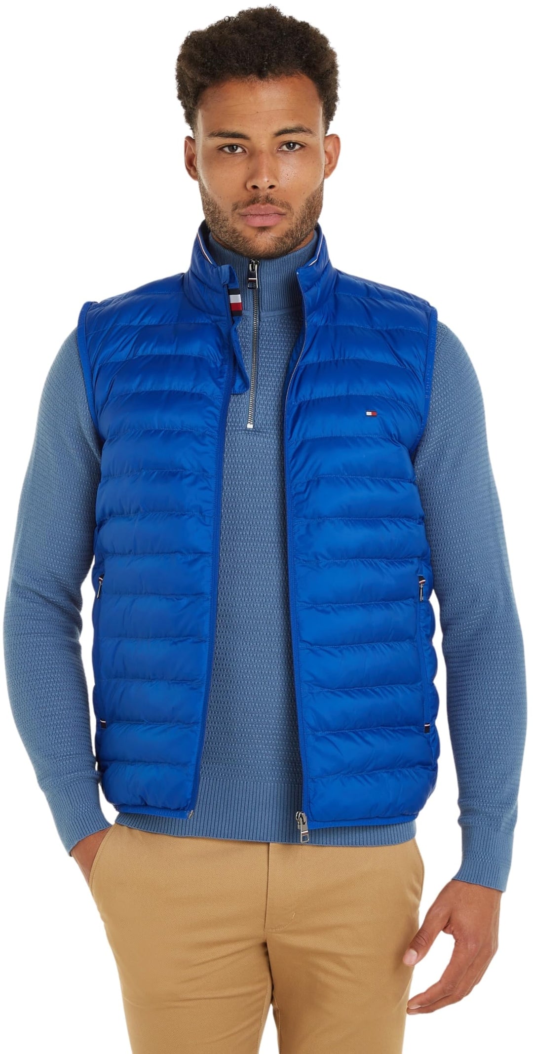 Tommy Hilfiger Herren Weste Steppweste, Blau (Ultra Blue)