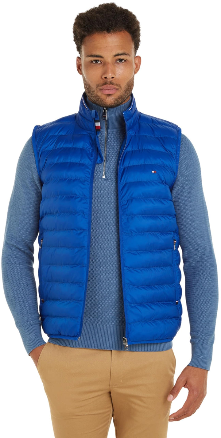 Tommy Hilfiger Herren Weste Steppweste, Blau (Ultra Blue)