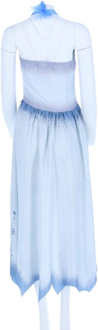 Smiffys Corpse Bride Emily Kostüm für Erwachsene, Kleid und Stirnband mit Schleier, offiziell lizenz
