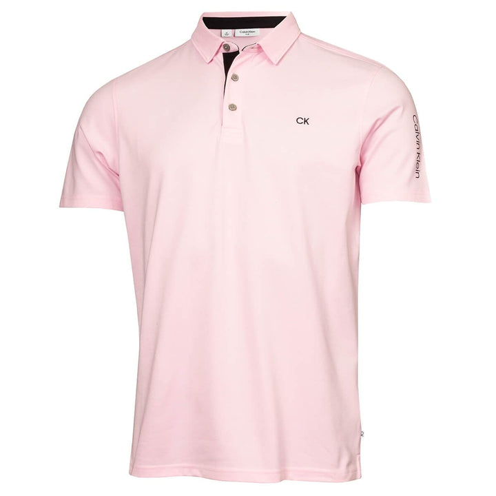 Calvin Klein Herren Golf Polo Shirt Leicht Atmungsaktiv Stretch Nachhaltig S Baby Pink, S Baby Pink
