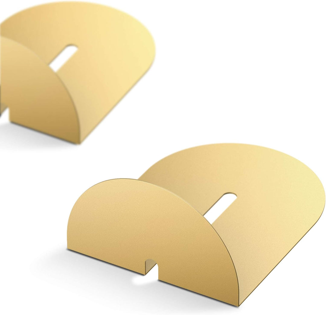 Ondeam Runway Bookends für Bücher,1 Paar Metall Bogen Mode Einfachheit Buch Halter für Büro Regale H