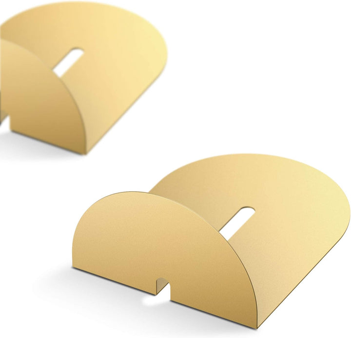 Ondeam Runway Bookends für Bücher,1 Paar Metall Bogen Mode Einfachheit Buch Halter für Büro Regale H