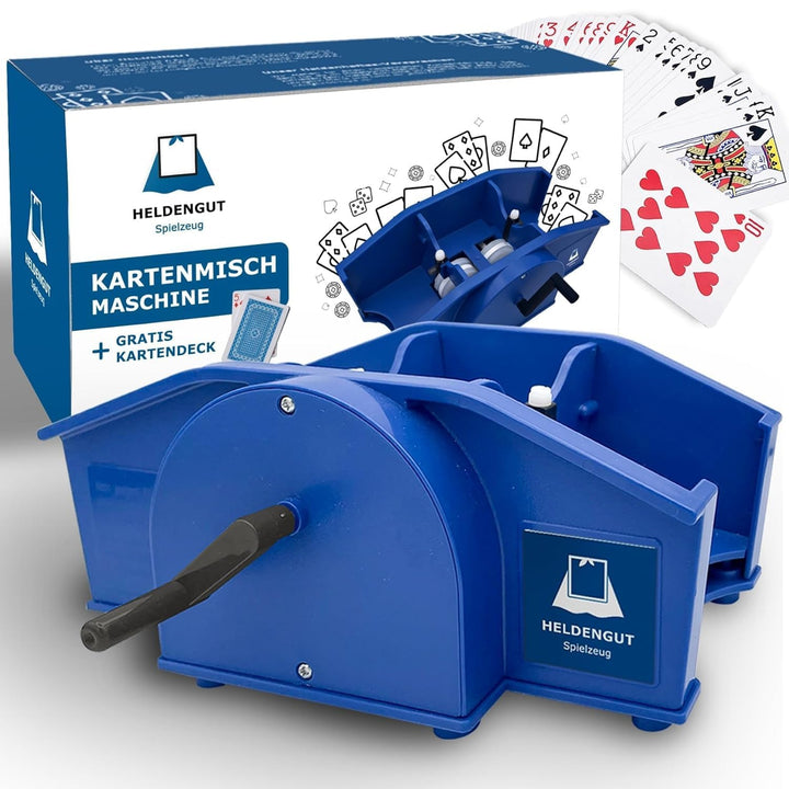 HELDENGUT geliebte Kartenmischmaschine Uno, Poker, Skip Bo & viele weitere Karten - Mischmaschine fü